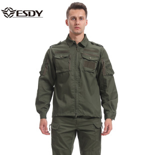 長(zhǎng)袖 ESDY跨境軍綠色迷彩服套裝 男士 戶外戰(zhàn)術(shù)服耐磨作訓(xùn)服長(zhǎng)褲