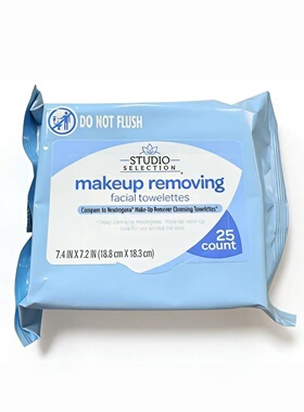 “浓妆艳抹”一键消除~STUDIO便携式夜用款卸妆湿巾25片/包