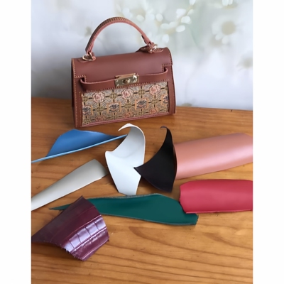 头层凯莉包手工牛皮包diy材料包真皮半成品包包解闷国风宋锦自制