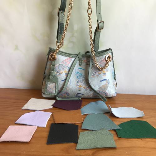 龙须包BB宋锦钥钥手工包包diy自制新中式真皮手工牛皮包diy材料