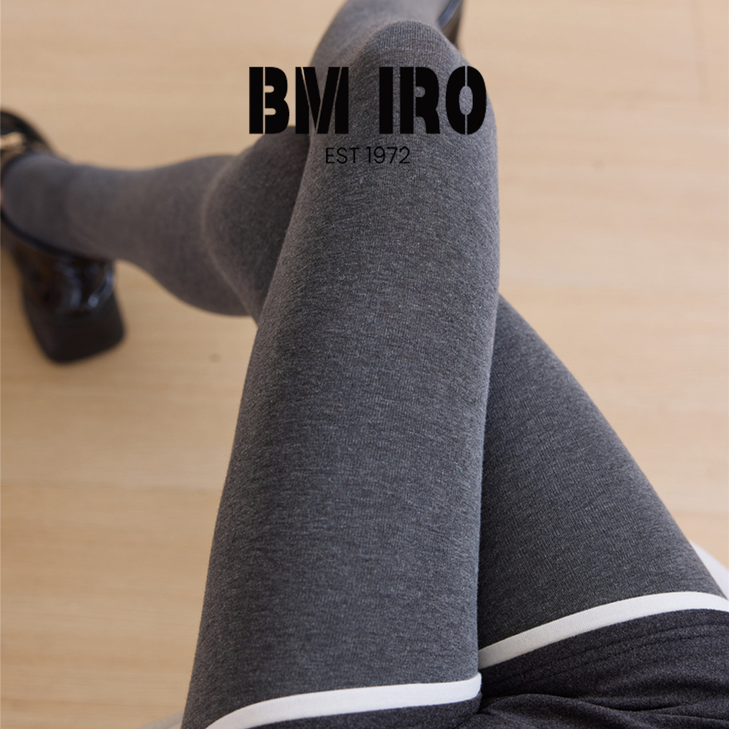 平纹平板打底裤袜女中厚秋冬灰色