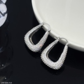 丽银丽贝丽影几何梯形锆石耳扣女气质精致轻奢高级感耳环耳饰 ​