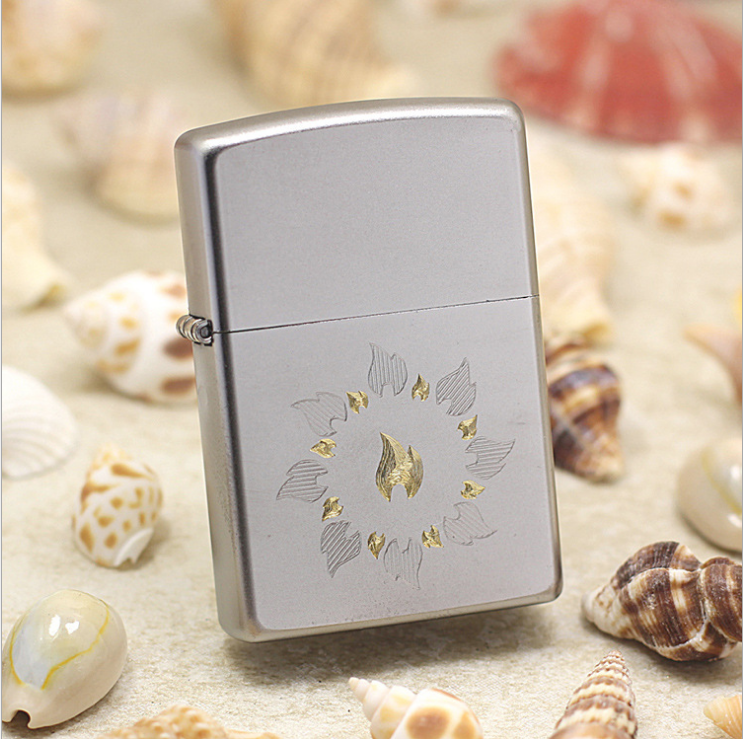 夜色ZIPPO打火机磨砂火焰环