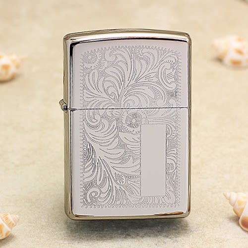 zippo352情人威尼斯人双面镀铬