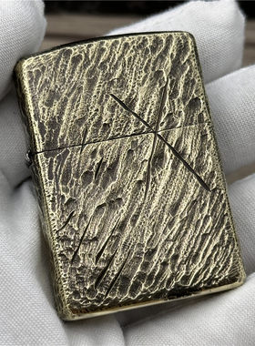 手工火机纯铜爪痕盔甲zippo刀痕