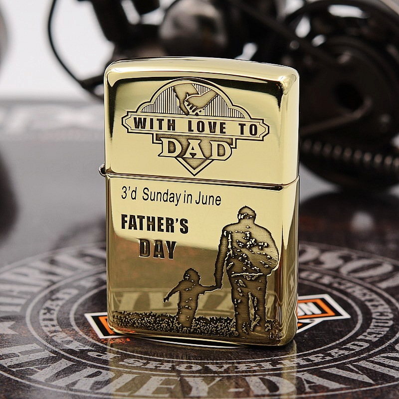 夜色zippo正品  纯铜 蚀刻父爱如山 伟大的父亲 父爱无疆