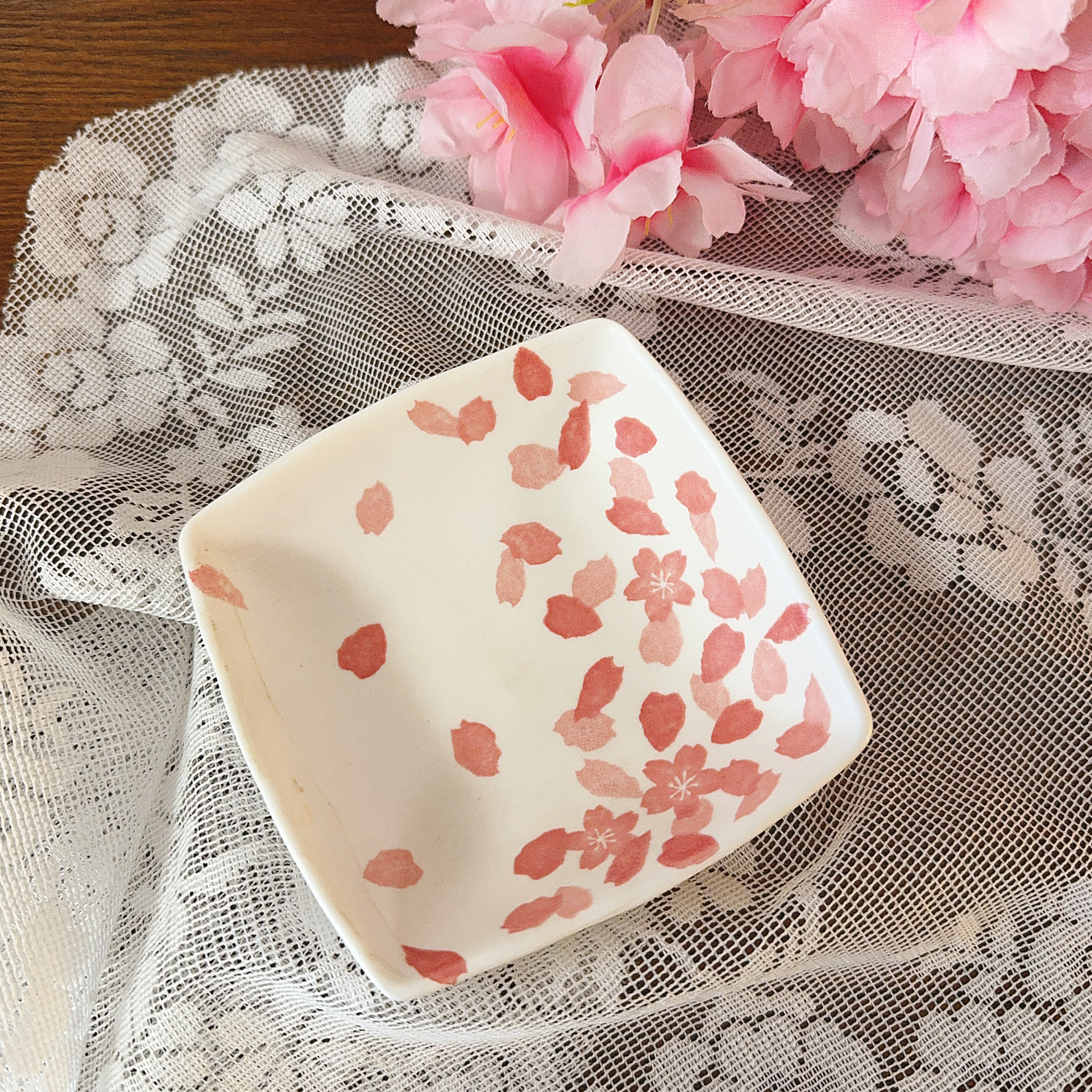 樱花 烂漫季 美浓烧 小方钵 醋碟  干果碟 茶点碟