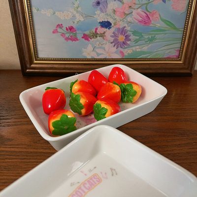 日本制 Mascot Cats可爱猫咪 方盘  点心盘 甜品盘