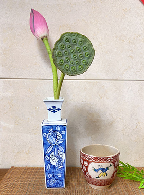 日本制 万古烧 赤绘万古 手绘婴戏画片  火入 香炉  熏香炉 建水