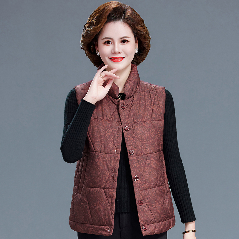 中老年无袖马甲夹棉厚马夹坎肩女
