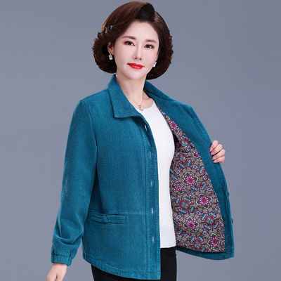 中老年妈妈装夹克新款春秋休闲