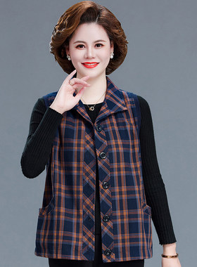 中老年马甲纯棉宽松坎肩马夹