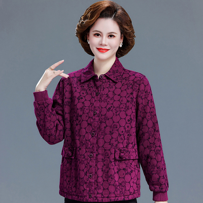 中老年长袖纯棉外套时尚新款