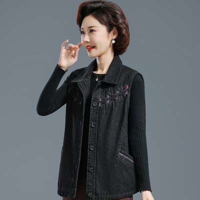 中老年秋装马甲女奶奶款纯棉坎肩