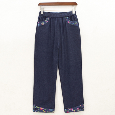 中老年裤子七分裤妈妈装加大码