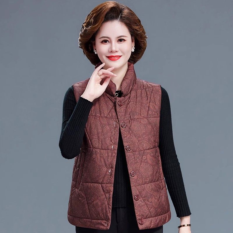 中老年马甲女装妈妈装坎肩厚外套