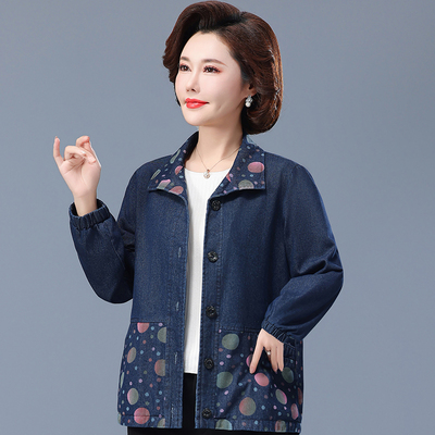 牛仔外套短款奶奶纯棉洋气