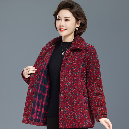 中老年长袖棉服纯棉时尚棉衣纯棉