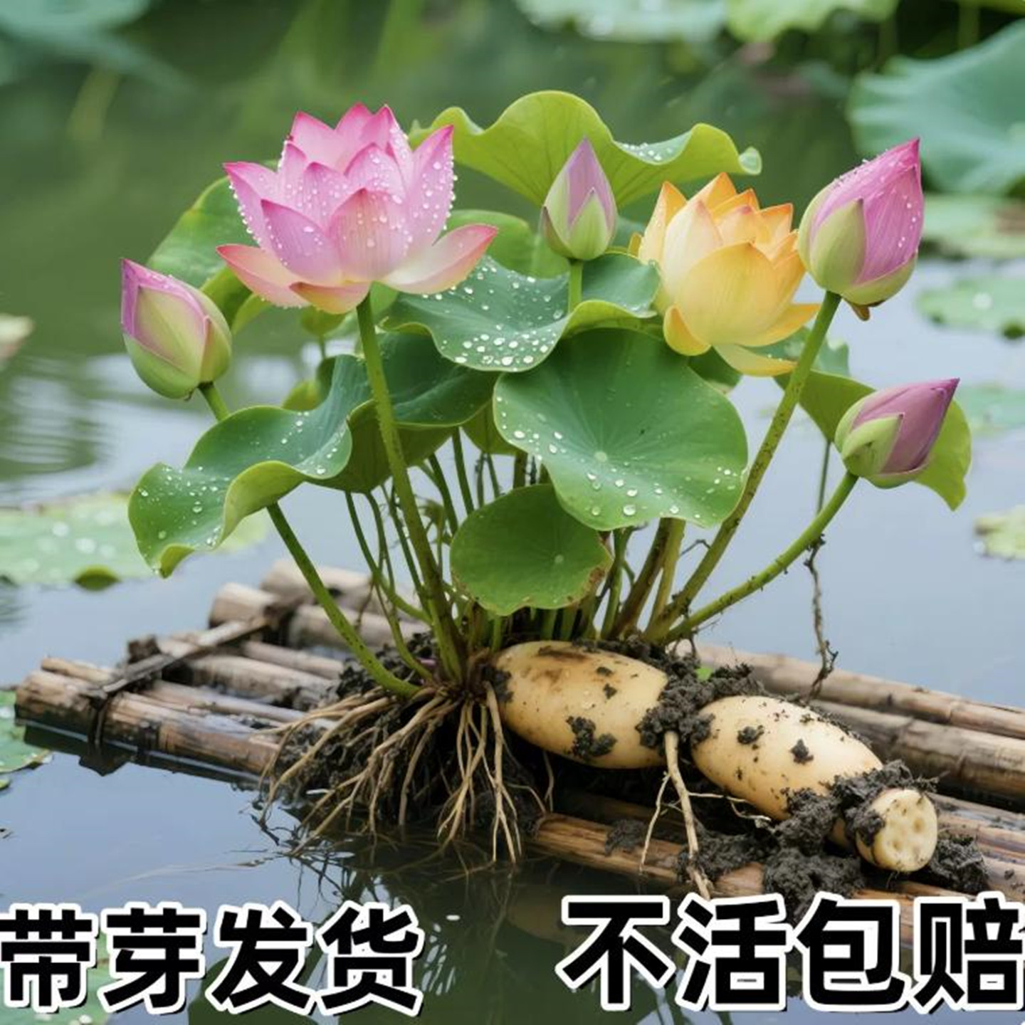 四季观赏荷花藕苗水培盆栽池塘种