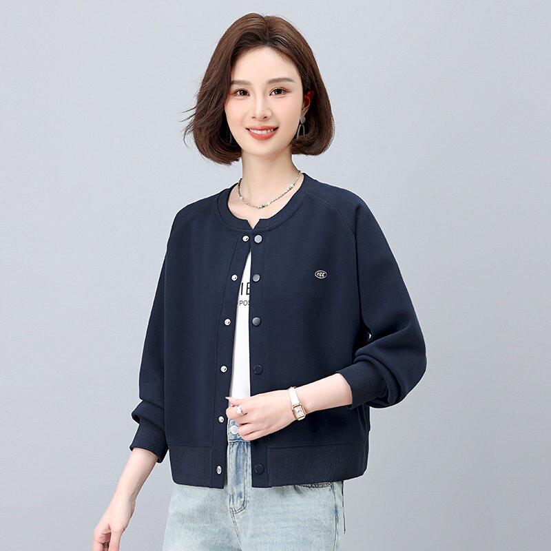 休闲蕾丝美洋优质宽松型复古精品卫衣外套女秋季新款中开衫充足