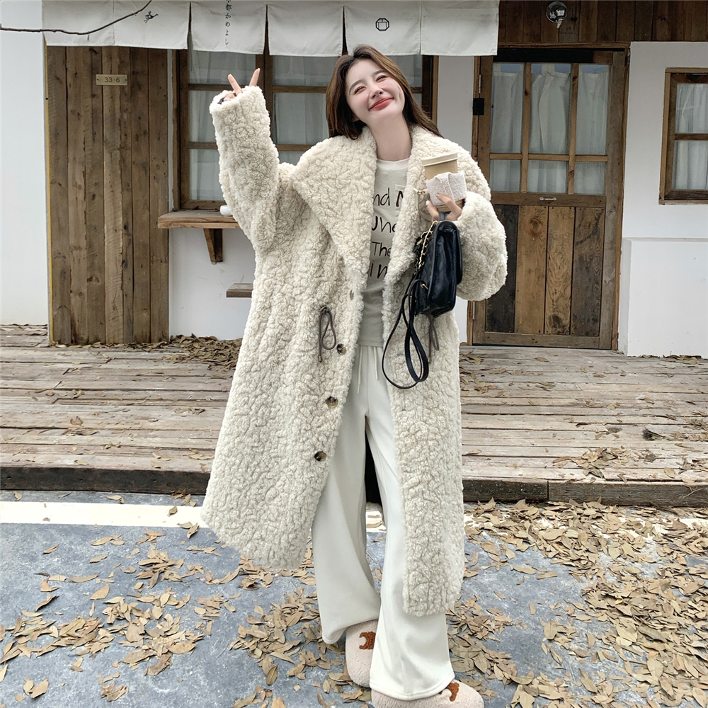 新款两面穿收腰派克服羽绒服女加厚新款秋冬保暖中长款连帽白鸭绒