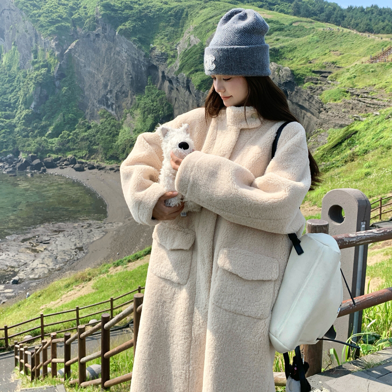 仿毛皮常规中国拼接长款加厚暗扣