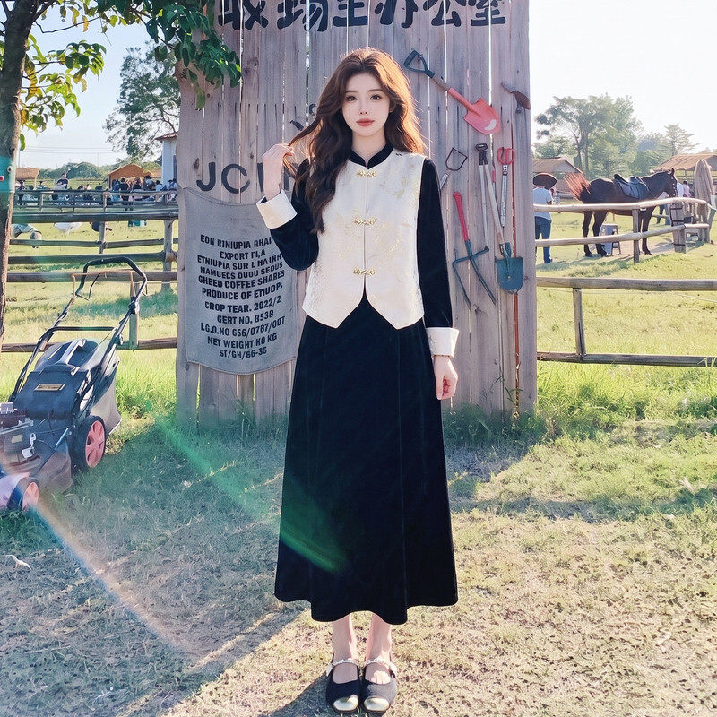 大量复古裙子新款上市优雅设计感优质仙女裙爆款时尚套装连衣裙