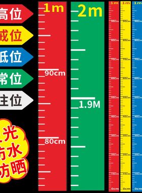 水位标尺罐体刻度自粘反光膜防水不干胶液位计刻度观测刻度标贴纸