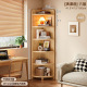 实木角柜转角置物架木色靠墙三角窄柜家用收纳储物柜扇形拐角书架