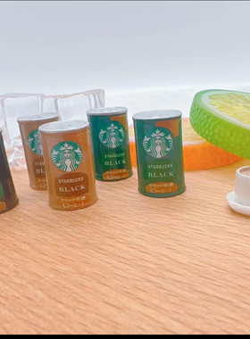 定制立体星爸罐装咖啡星冰乐可乐仿真食玩微缩树脂配件材料摆件