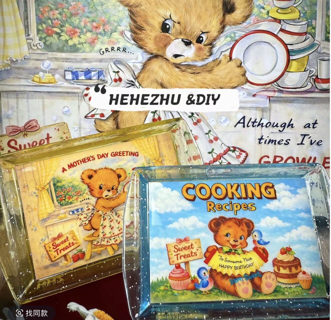 定制立体卡通大托盘仿真食玩微缩树脂配件奶油胶材料摆件