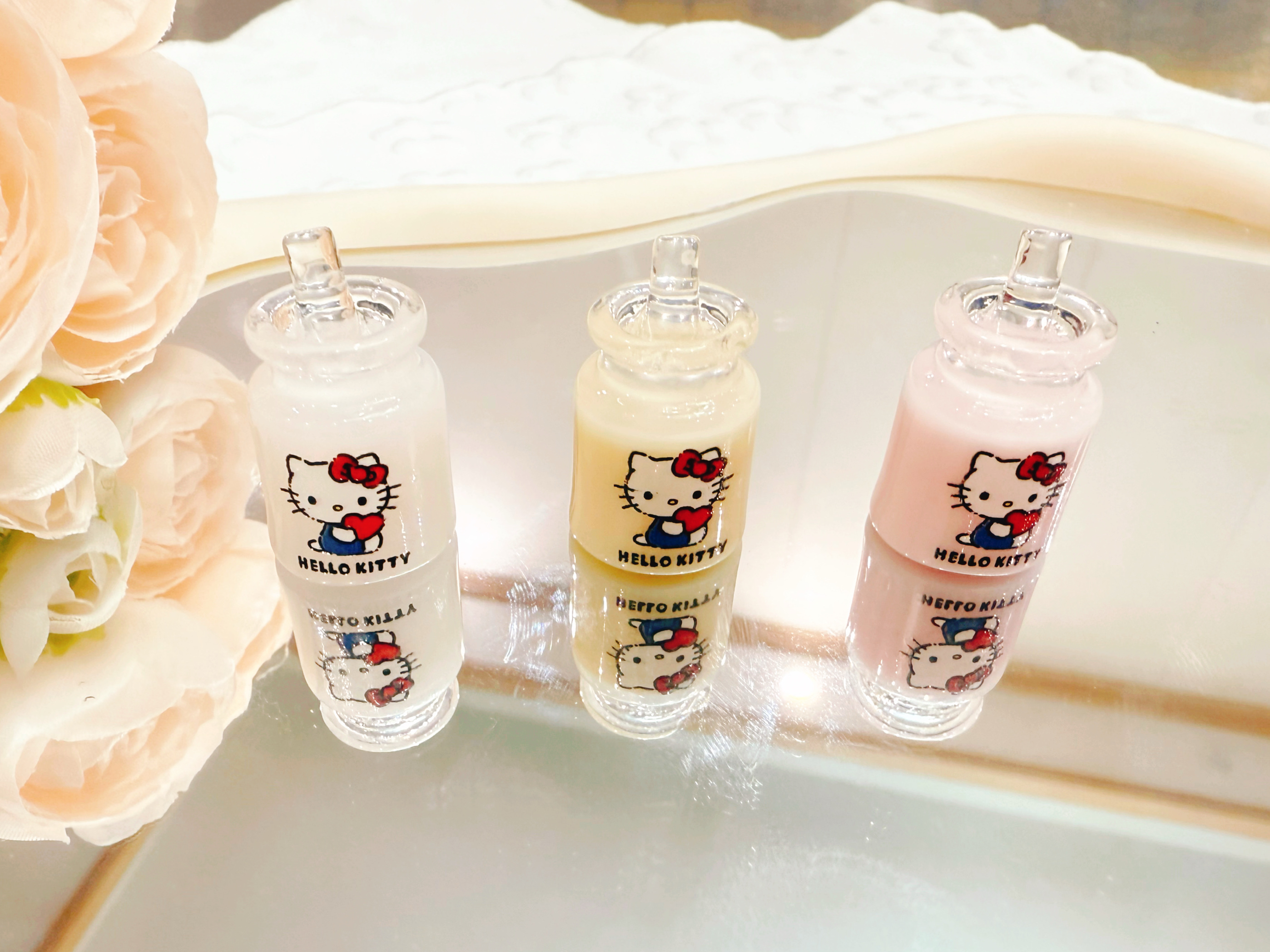 定制开心kitty牛奶杯仿真食玩微缩树脂配件奶油胶材料摆件手工