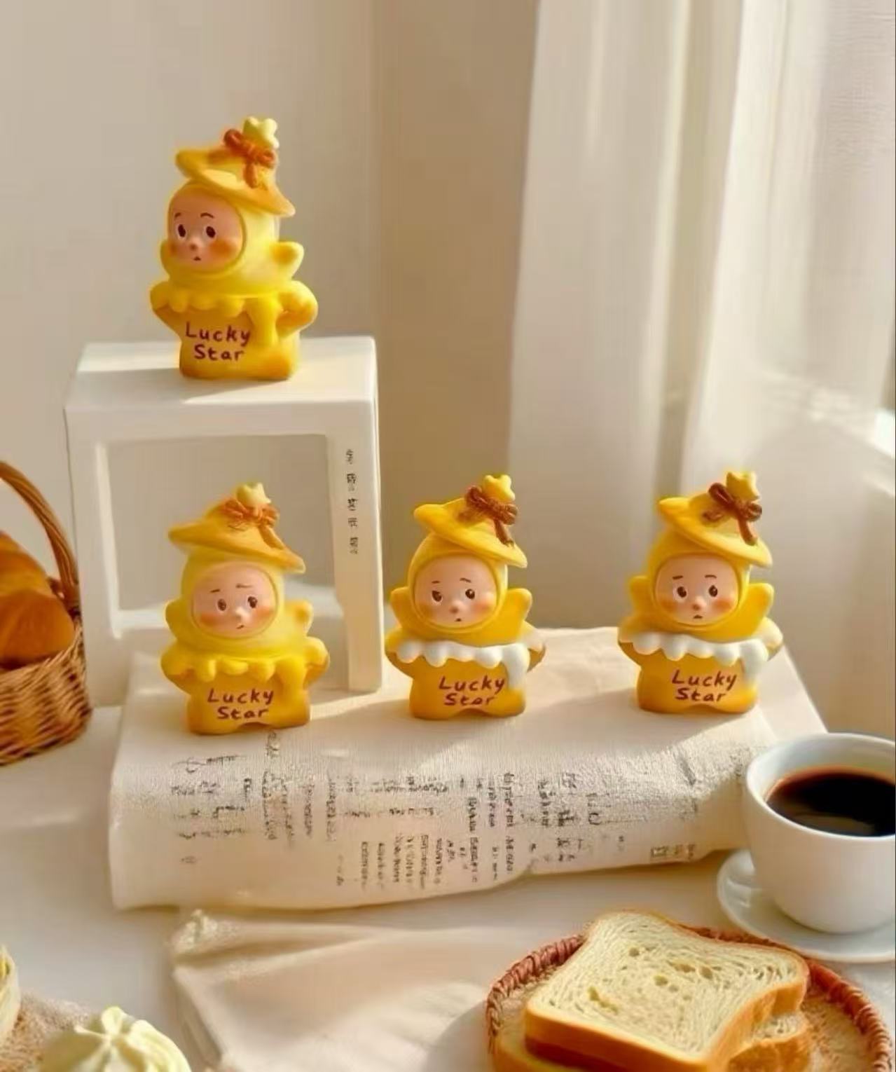 定制星星人幸运奶油饼干仿真食玩微缩树脂配件奶油胶材料摆件手工