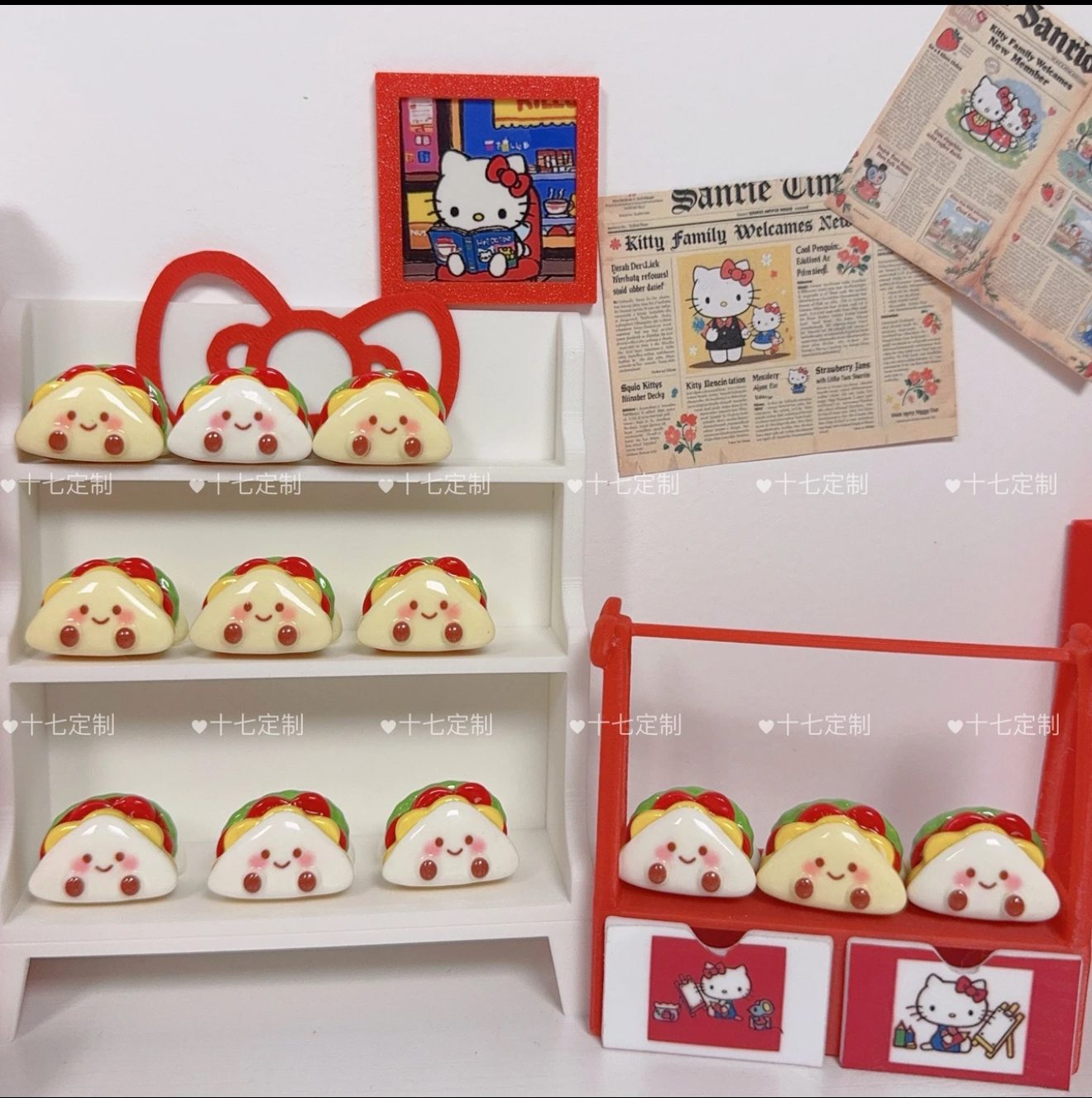 Jc三明治仿真食玩微缩树脂配件奶油胶材料摆件装饰手工场景