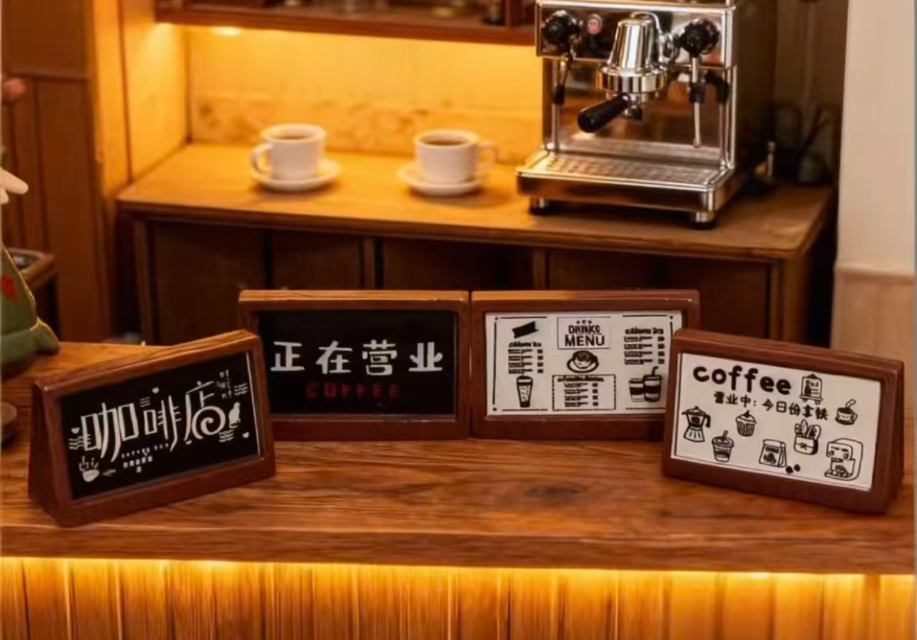 定制立体咖啡营业牌仿真食玩微缩树脂配件材料摆件场景