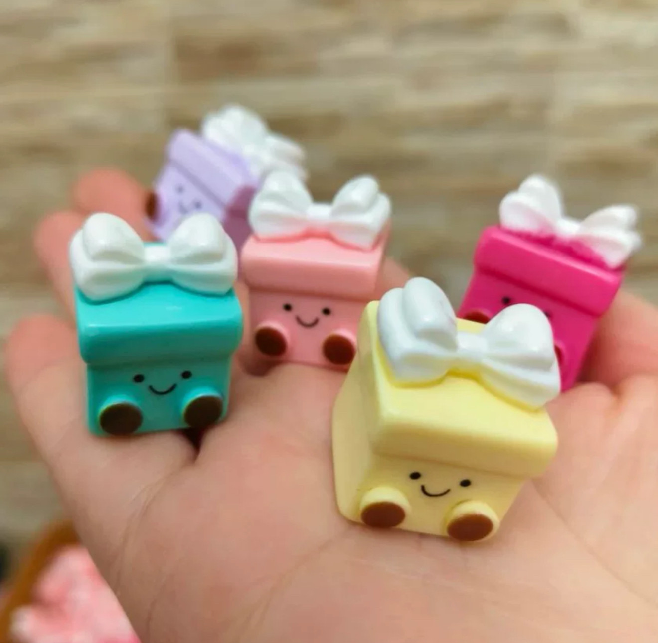 DIY仿真微缩蝴蝶结jc礼物盒创意小摆件diy手工装饰树脂配件材料