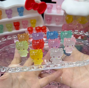 定制透色kt软糖仿真食玩微缩树脂配件奶油胶材料摆件手工