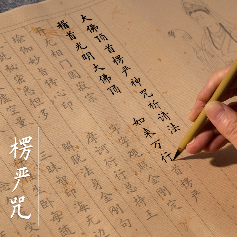 楞严咒小楷默哀毕字帖手抄
