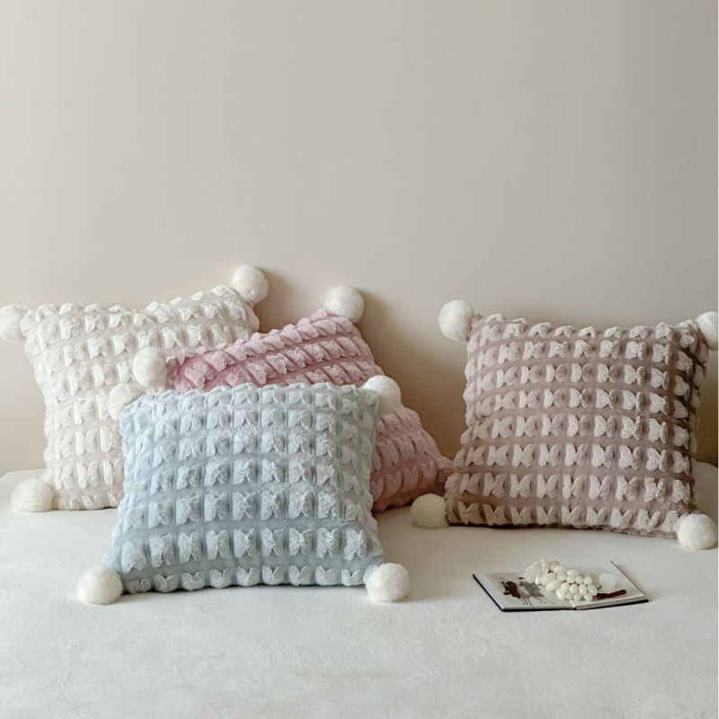 立体剪花暖绒抱枕被51