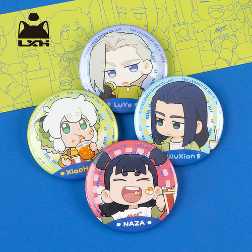 罗小黑丨大电影2一起看电影系列马口铁徽章 鹿野小黑无限哪吒吧唧