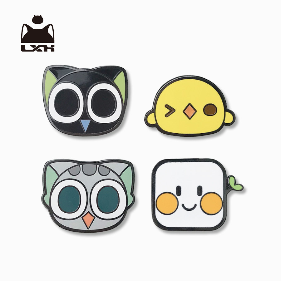 罗小黑金属徽章小黑比丢小皇木头寒木春华hmch 可爱徽章