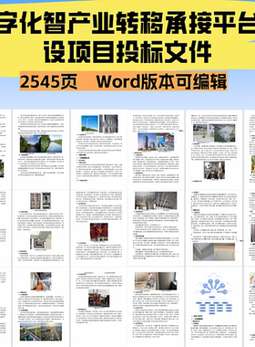 数字化智产业转移承接平台建设项目投标文件