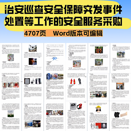 乡镇治安巡查、安全保障、突发事件处置等工作的安全服务采购项目