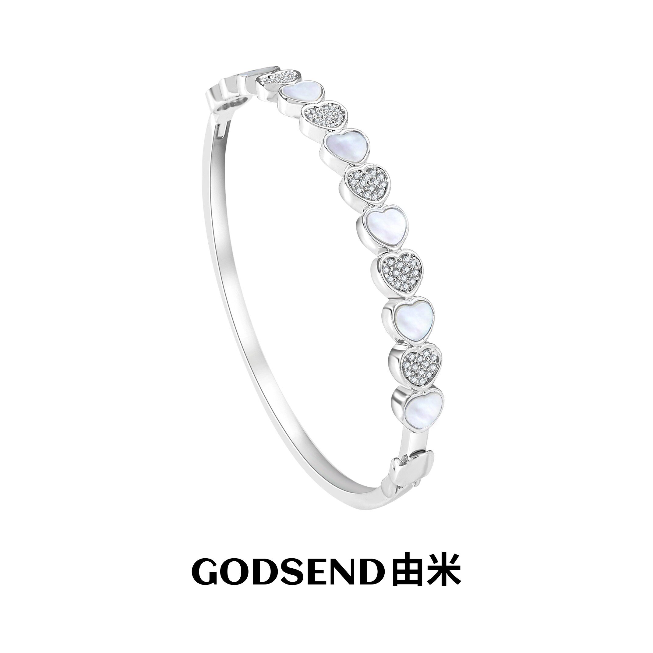 【鹭卓同款】Godsend由米白月光爱心贝母手镯女高级感轻奢镯子
