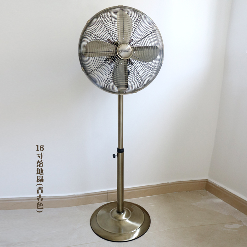 中式仿古风扇复古电风扇纯铜电机落地扇家用立式机械摇头强风商务
