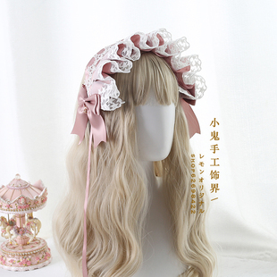 多色百搭甜美天使街道lolita摘星魔法发带洛丽塔发带头饰边夹发饰