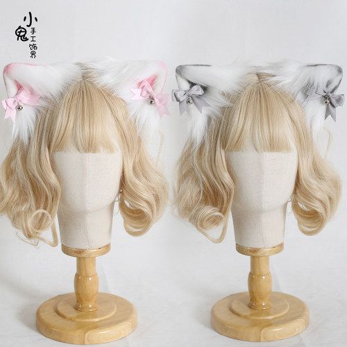 cos兽耳lolita黑粉猫耳朵发箍