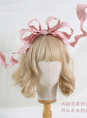 原创多色Lolita玫粉立体蝴蝶结KC日系doll洛丽塔发箍发饰芙拉小姐