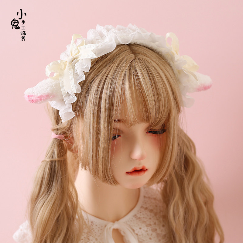 羊耳朵发箍可爱绵羊发夹