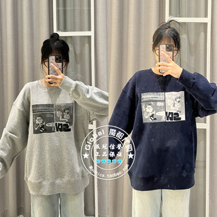 SLY国内代购 24秋冬 日系vug联名印花圆领卫衣上衣 030HAR01-5571